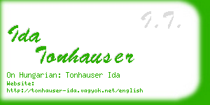 ida tonhauser business card